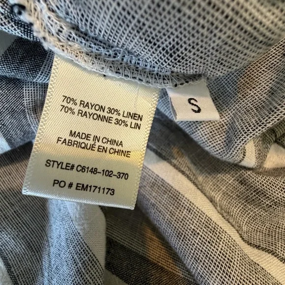 Cloth & Stone striped linen blend jumpsuit Sz Small coastal chic boho - Picture 9 of 11